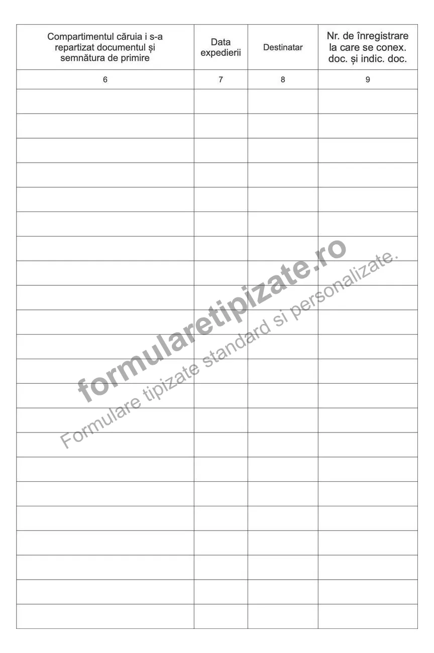 Condică de secretariat - verso