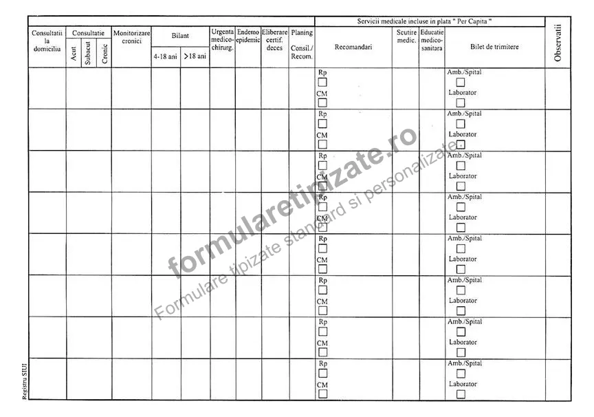 Registru consultații SIUI - verso